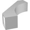 Ekena Millwork 5 1/2-in. W x 18-in. D x 24-in. H Westlake Architectural Grade PVC Knee Brace BRCP055X18X24WTL - alternate 6